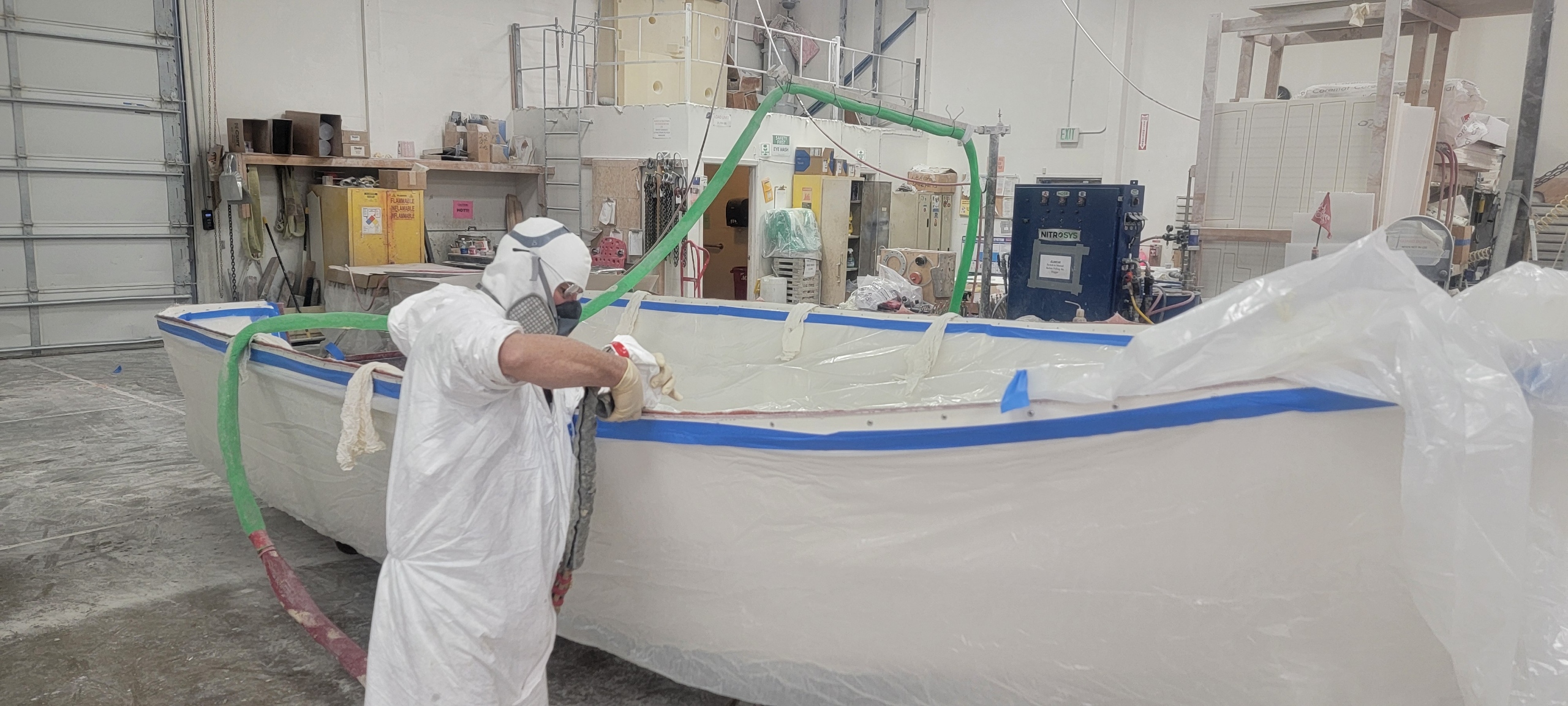 Foam filled again between hull & liner creates the ‘unsinkable’ Arima Boat